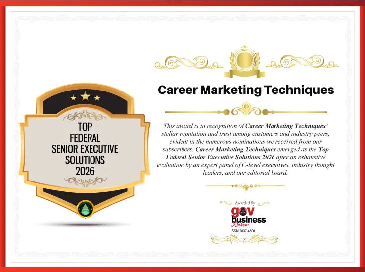 Top Federal Senior Executive Solutions 2026 Award certificate